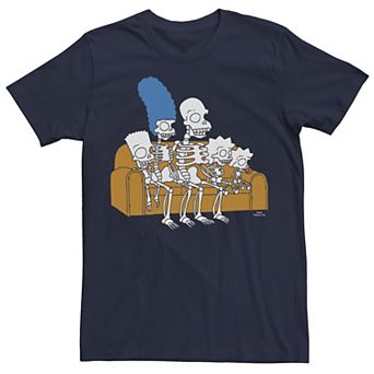 Men's The Simpsons Family Skeletons Couch Gag Tee