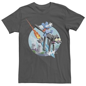 Men's The Simpsons Itchy & Scratchy Missile Ride Tee