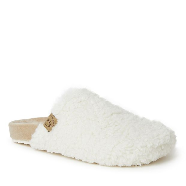 Women s Dearfoams Molly Sherpa Molded Footbed Scuff Slippers