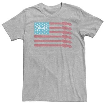 Big & Tall Fender Guitar American Flag Tee