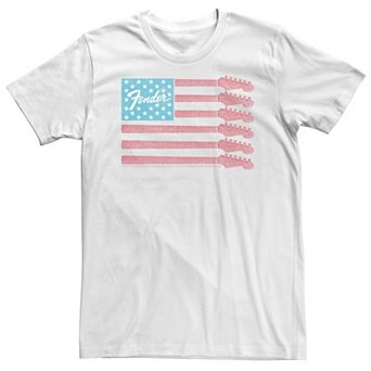 Big & Tall Fender Guitar American Flag Tee