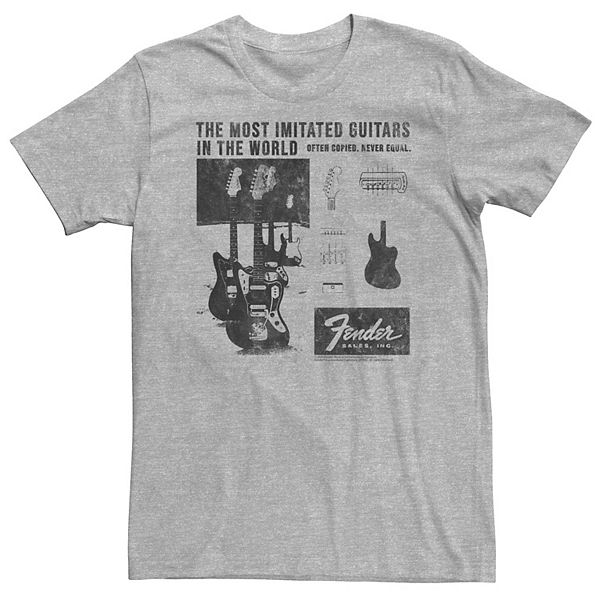 Big & Tall Fender The Most Imitated Guitars In The World Tee