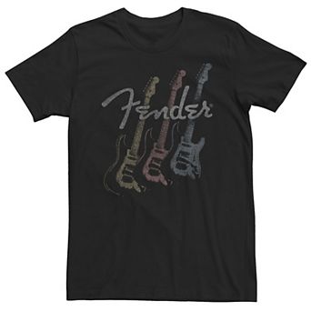 Big & Tall Fender Stacked Guitar Faded Logo Tee