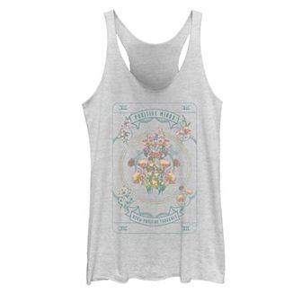 Juniors' "Positive Minds Grow Positive Thoughts" Graphic Tank Top