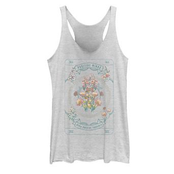 Juniors' "Positive Minds Grow Positive Thoughts" Graphic Tank Top