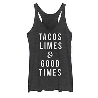 Juniors' "Tacos, Limes & Good Times" Tank Top