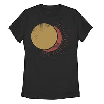 Juniors' Solar Eclipse Moon & Sun Graphic Tee