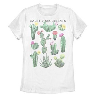 Juniors' Botanical Cacti Graphic Tee