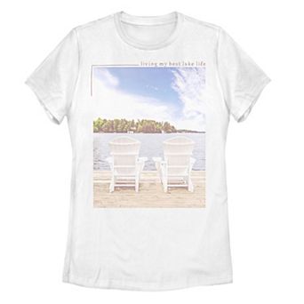 Juniors' "Living My Best Lake Life" Graphic Tee