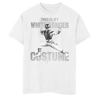 Boys 8-20 Power Rangers White Ranger Halloween Costume Graphic Tee