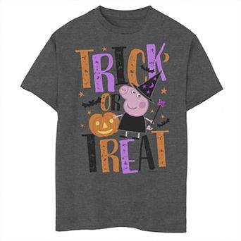 Boys 8-20 Peppa Pig Halloween Trick Or Treat Graphic Tee