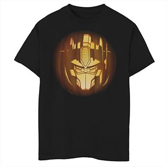 Boys 8-20 Transformers Optimus Prime Glowing Pumpkin Carving Portrait Graphic Tee
