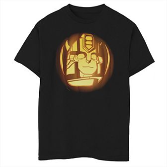 Boys 8-20 Transformers Bumblebee Glowing Pumpkin Carving Portrait Graphic Tee