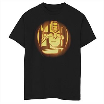 Boys 8-20 Transformers Bumblebee Glowing Pumpkin Carving Portrait Graphic Tee