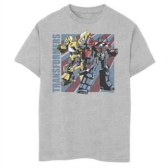 Boys 8-20 Transformers Americana Themed Group Portrait Graphic Tee