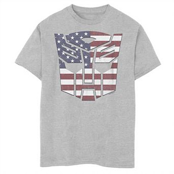 Boys 8-20 Transformers Autobot Crest American Flag Fill Graphic Tee
