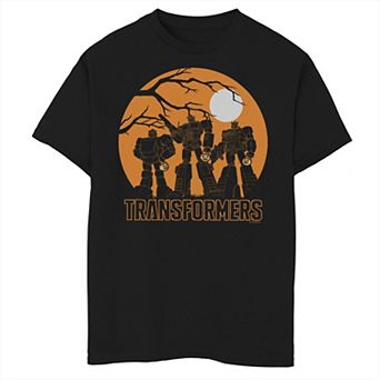 Boys 8-20 Transformers Orange Hue Group Portrait Graphic Tee