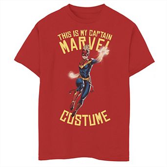 Boys 8-20 Marvel Halloween This Is My Captain Marvel Costume Graphic Tee
