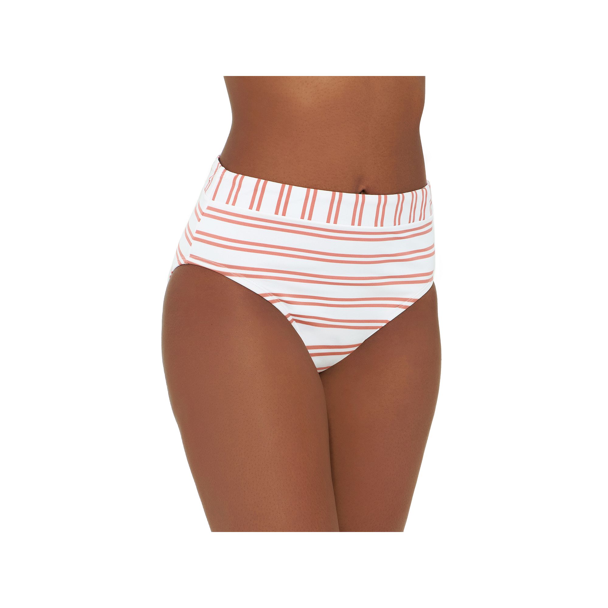 Womens Freshwater Banded High-Waist Swim Bottoms, Size: XS, Cabana Co