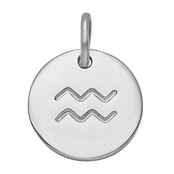 PRIMROSE Sterling Silver Etched Zodiac Disc Charm