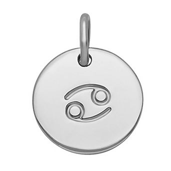 PRIMROSE Sterling Silver Etched Zodiac Disc Charm