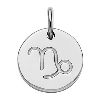 PRIMROSE Sterling Silver Etched Zodiac Disc Charm