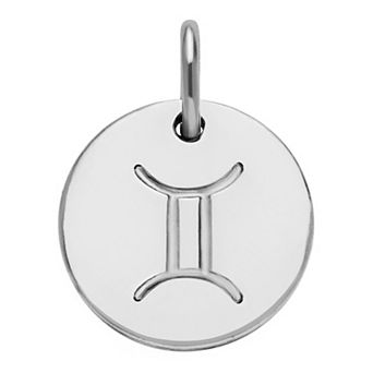 PRIMROSE Sterling Silver Etched Zodiac Disc Charm
