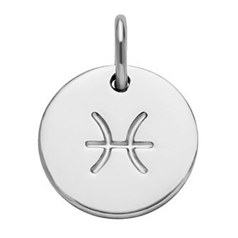 PRIMROSE Sterling Silver Etched Zodiac Disc Charm