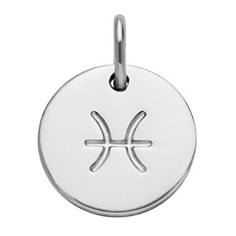 PRIMROSE Sterling Silver Etched Zodiac Disc Charm