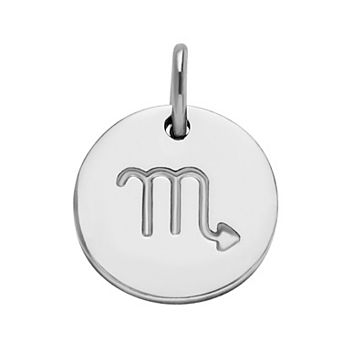 PRIMROSE Sterling Silver Etched Zodiac Disc Charm