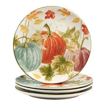 Certified International Autumn Harvest 4 pc Dinner Plate Set