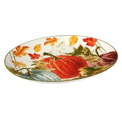 Certified International Autumn Harvest Oval Serving Platter