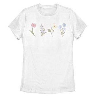 Juniors' Embrace Flower Stems Tee