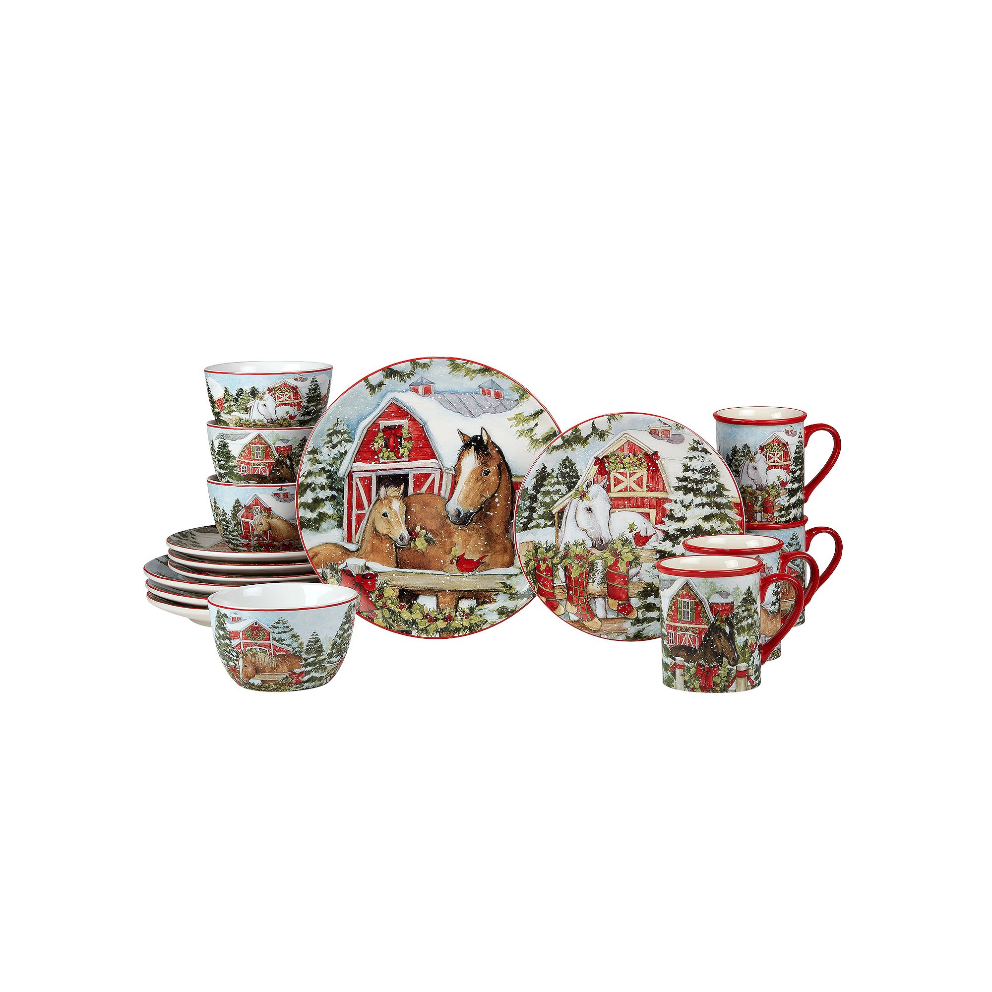 Certified International Homestead Christmas 16-pc. Dinnerware Set, Multi