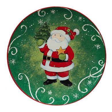 Certified International Holiday Magic Santa 4-pc. Dessert Plate Set