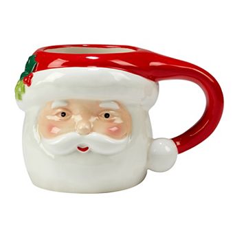 Certified International Holiday Magic Santa 4 pc 3D Mug Set
