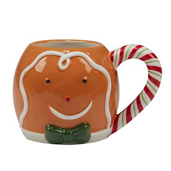 Certified International Holiday Magic Gingerbread 4 pc 3D Mug Set