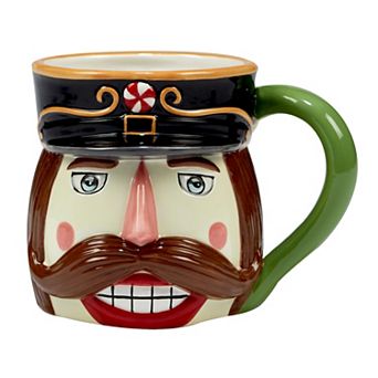 Certified International Holiday Magic Nutcracker 4 pc 3D Mug Set