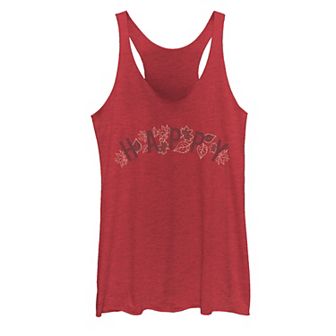 Juniors' Fall Happy Leaf Graphic Tank Top