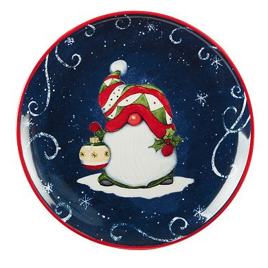 Certified International Holiday Magic Gnomes 4-pc. Dessert Plate Set