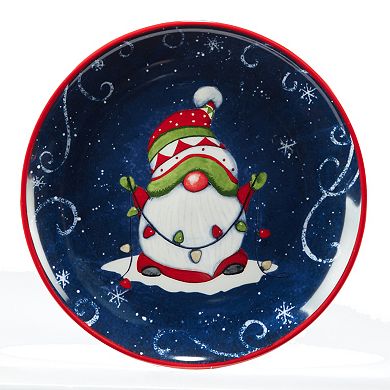 Certified International Holiday Magic Gnomes 4-pc. Dessert Plate Set