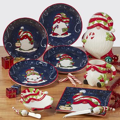 Certified International Holiday Magic Gnomes 4-pc. Dessert Plate Set