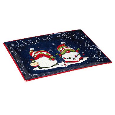 Certified International Holiday Magic Gnomes Serving Platter