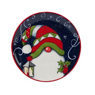 Certified International Hoiday Magic Gnomes 4-pc. Canape Plate Set