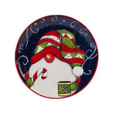 Certified International Hoiday Magic Gnomes 4-pc. Canape Plate Set