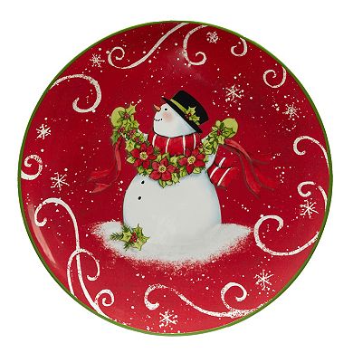 Certified International Holiday Magic Snowman 4-pc. Dessert Plate Set