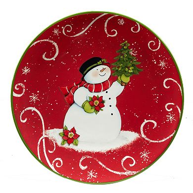 Certified International Holiday Magic Snowman 4-pc. Dessert Plate Set