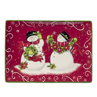 Certified International Holiday Magic Santa Serving Platter