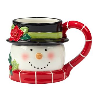 Certified International Holiday Magic Santa 4 pc 3D Mug Set