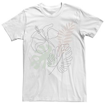 Juniors' Tropical Outline Boyfriend Tee